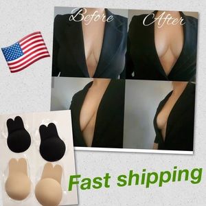 2 Pairs Invisible Strapless Push Up Sticky Bras